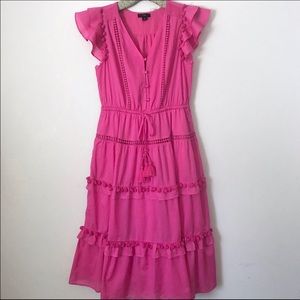 J.Crew Women’s Pink Cotton Voile Pom Pom Dress NWT Size 6